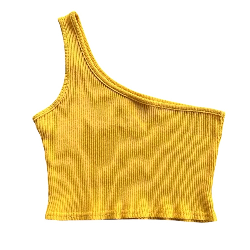One-Shoulder Ribbed Top - Picture 2 of 8